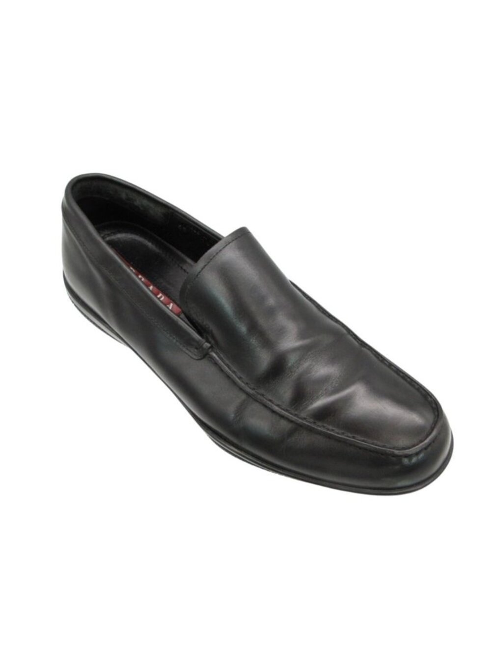 Prada Loafers Sport Archive Leather Slip-on Shoes Black 5